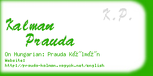 kalman prauda business card